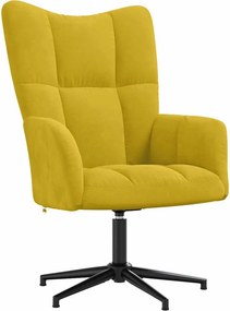 vidaXL mustársárga bársony pihenőfotel