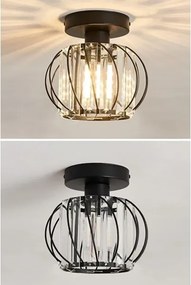 Mennyezeti lámpa BELLA, 1x E27 (max. 40 W), 230 V, Ø 20 cm, fekete