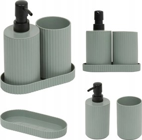 Fürdőszoba Szett Kompakt Szett Mosdóállvánnyal Zöld 3AZ1BEN