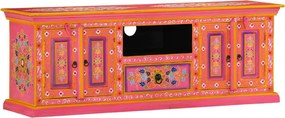 vidaXL rózsaszín tömör mangófa TV-szekrény 110 x 30 x 40 cm