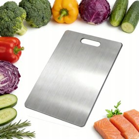 Vágódeszka Titán Rozsdamentes Acél Kiváló Minőségű Otthonra &amp; Piknikhez 39 x 28 CM