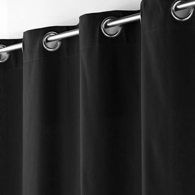 Fekete mikroszatén függöny 140x240 cm Shana – douceur d'intérieur