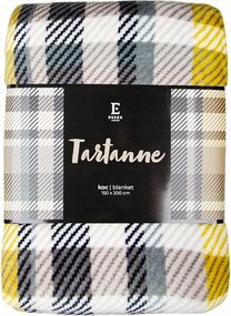 Puha takaró 150x200 cm sárga kockás Kockás