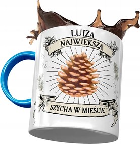 Kék Bögre Lujza Feleség Barátnő Ajándék Nyomtatott Fotóval