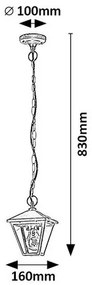 Rabalux 7149 Paravento kültéri függőlámpaantracit