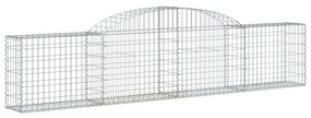 12 db íves horganyzott vas gabion kosár 300x30x60/80 cm