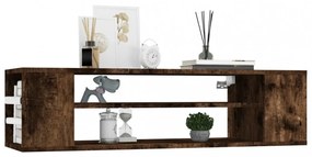 füstös tölgy színű szerelt fa függő TV-szekrény 100x30x26,5 cm