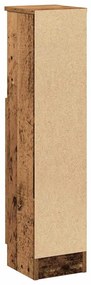 antik fa színű fürdőszobaszekrény tekercstartóval 20,5x22x90 cm