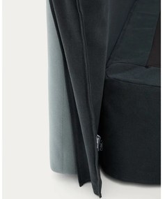 Antracitszürke kárpitozott franciaágy 160x200 cm Jaira – Kave Home