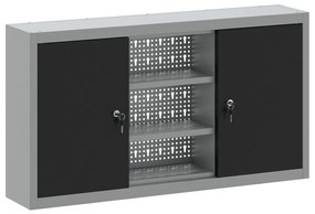 Falra Szerelhető Szerszámos Szekrény Pegboarddal Fekete 100x20x55 cm Acél