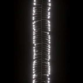 hideg fehér fényű fürtös PVC LED-szalag 2000 LED-del 17 m