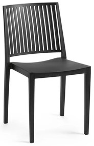 Fekete műanyag kerti szék Bars - Rojaplast