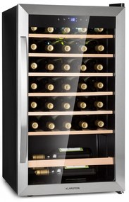 Klarstein Vinamour 32 Uno, borhűtő, 95 liter, 36 palack, 4-18 °C, 1 zóna, érintésvezérlés