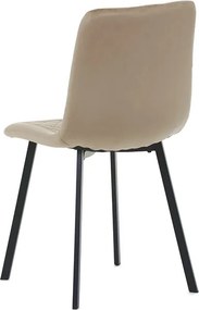 Sötét Bézs Bársony Étkezőszék. DCL-973 CAP4