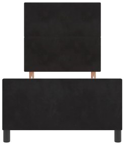 Ágykeret Fekete 100x200 cm Bársony