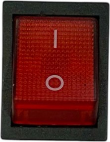 Kétállású kapcsoló háttérvilágítással 25 x 31 x 32 mm 16A (kn 261)