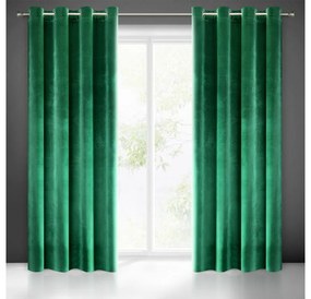 Samanta zöld sötétítő függöny bársony sötétzöld 140x250 cm