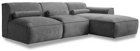 Szürke sarokkanapé (jobb oldali) Flex Felix – Miuform
