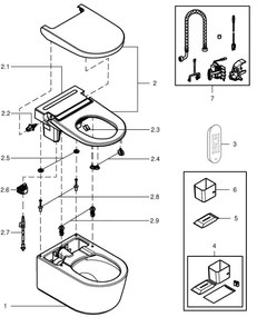 GROHE 36507SH0 - SENSIA zuhanyfunkciós WC 600 × 387 × 403 mm kerámia/fehér