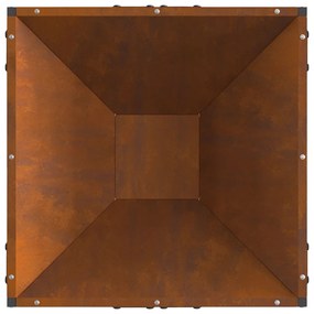 Tűzrakó Barna 50 x 50 x 35 cm időjárásálló acél