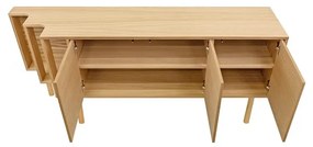 Natúr színű komód tölgyfa dekorral 189x65x44 cm Shift – Woodman