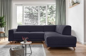 Antracitszürke kinyitható-tárolóhelyes sarokkanapé (jobb oldali-L alakú) Classy Sophie – Miuform