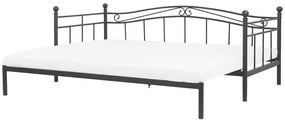 Széthúzható ágy 80 cm TULO (fekete) (ágyráccsal). 1022656