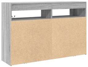 Oldalszekrény Szürke sonoma Műszaki fa 116 x 30 x 75 cm