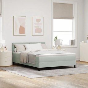 Boxspring Ăgy MatracbĂłl VilĂĄgosszĂŒrke 140x200 cm BĂĄrsony