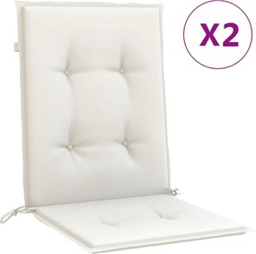 vidaXL 2 db melange krémszínű szövet háttámlás székpárna 100x50x4 cm
