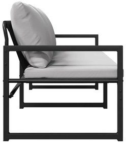 Kerti pad Fekete 180 x 72.5 x 71 cm Acél