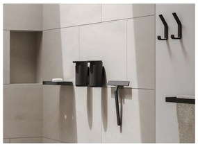 Rim fekete fürdőszobai vízlehúzó tartóval, szélesség 30 cm - Zone