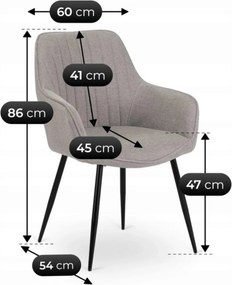 Szék szürke színben. MALAGA