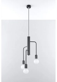 Csillár zsinóron DUOMO 3M 3xE27/60W/230V fekete