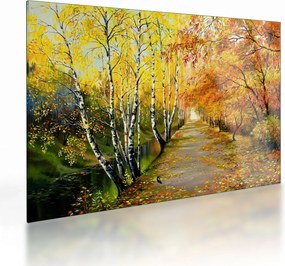 Kép - Egy romantikus sugárút a víz mentén. (üvegen) (70x50 cm)