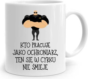 A Biztonsági Őr Számára A Cirkuszi Bögre Nem Nevet A fényképes nyomattal