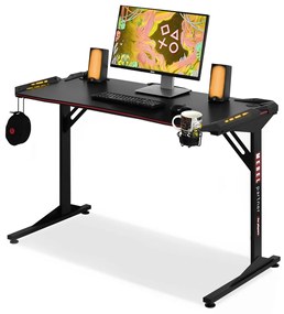 PC asztal Matts Led (fekete). Akció -16%. 1109786