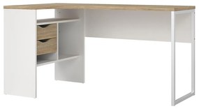 Felix Corner íróasztal, fehér / sonoma tölgy