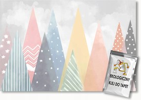 Fotótapéta Flizelina Gyerekek Tájkép Hegyek Csillagok Köd 350x250 ragasztó