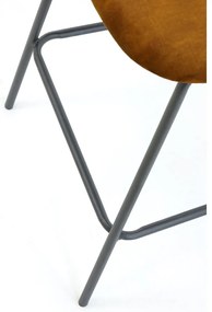 Mustársárga bársony bárszék 92 cm Emma – Light &amp; Living