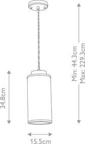 Elstead Lighting Reno RENO-P-SMOKE Függőlámpa 1x60W/E27