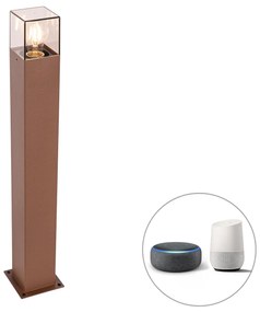 Okos álló kültéri lámpa rozsdabarna 70 cm WiFi-vel P45 - Denmark