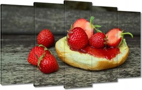 Vászonkép 100x60 Szendvics eperrel