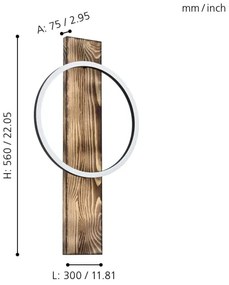 Eglo 99353 - LED Fali lámpa BOYAL LED/12W/230V