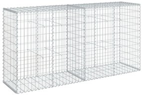 horganyzott vas gabion kosár fedéllel 200 x 50 x 100 cm