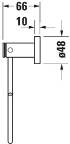 Duravit 99214600 - Fali törölközőtartó D-CODE, matt fekete