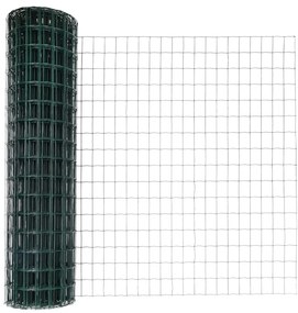 Kerti kerítés készlet 2 db Zöld Acél 25 x 1 m Tartós