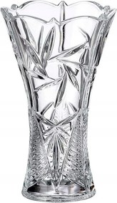 Kristály váza Bohemia Pinwheel 25cm Csiszolt Nagy Virág Ajándék