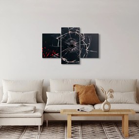 Absztrakt kép - törött üveg (90x60 cm)