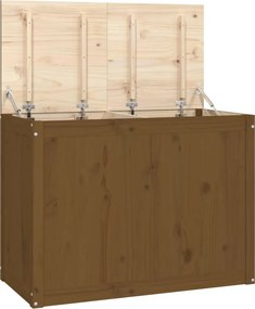 vidaXL mézbarna tömör fenyőfa szennyestartó láda 88,5 x 44 x 66 cm